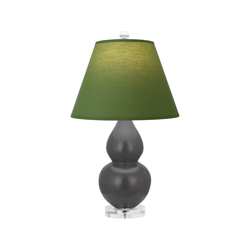 Robert Abbey MCR53G One Light Accent Lamp, Matte Ash Glazed Ceramic w/Lucite