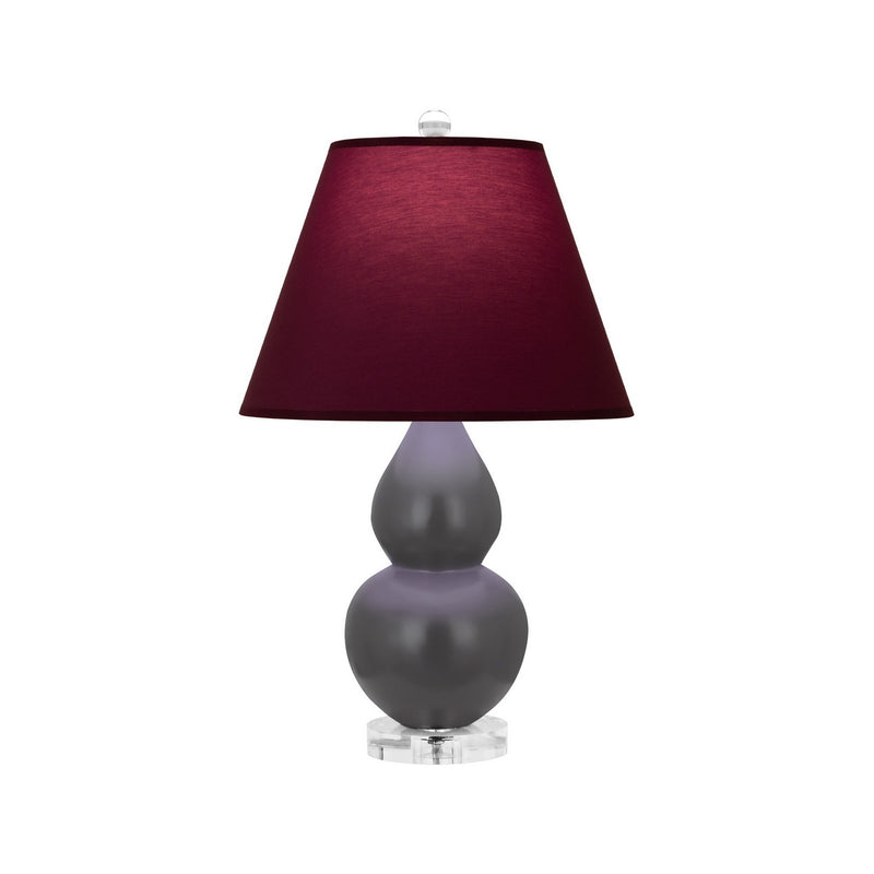 Robert Abbey MCR53P One Light Accent Lamp, Matte Ash Glazed Ceramic w/Lucite