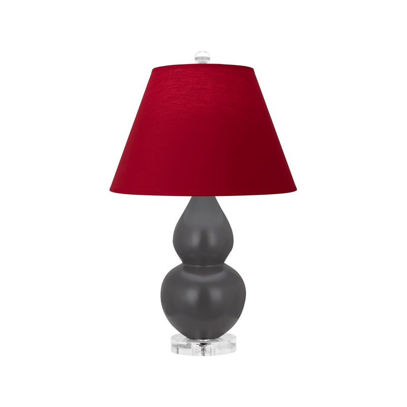 Robert Abbey MCR53R One Light Accent Lamp, Matte Ash Glazed Ceramic w/Lucite