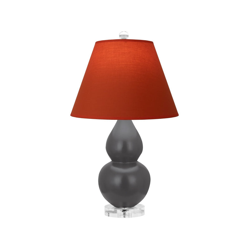 Robert Abbey MCR53T One Light Accent Lamp, Matte Ash Glazed Ceramic w/Lucite