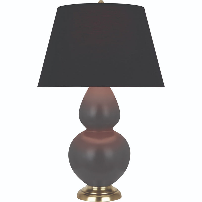 Robert Abbey MCR55K One Light Table Lamp, Matte Ash Glazed Ceramic w/Antique Natural Brass