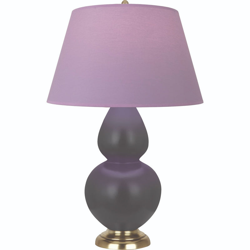 Robert Abbey MCR55L One Light Table Lamp, Matte Ash Glazed Ceramic w/Antique Natural Brass