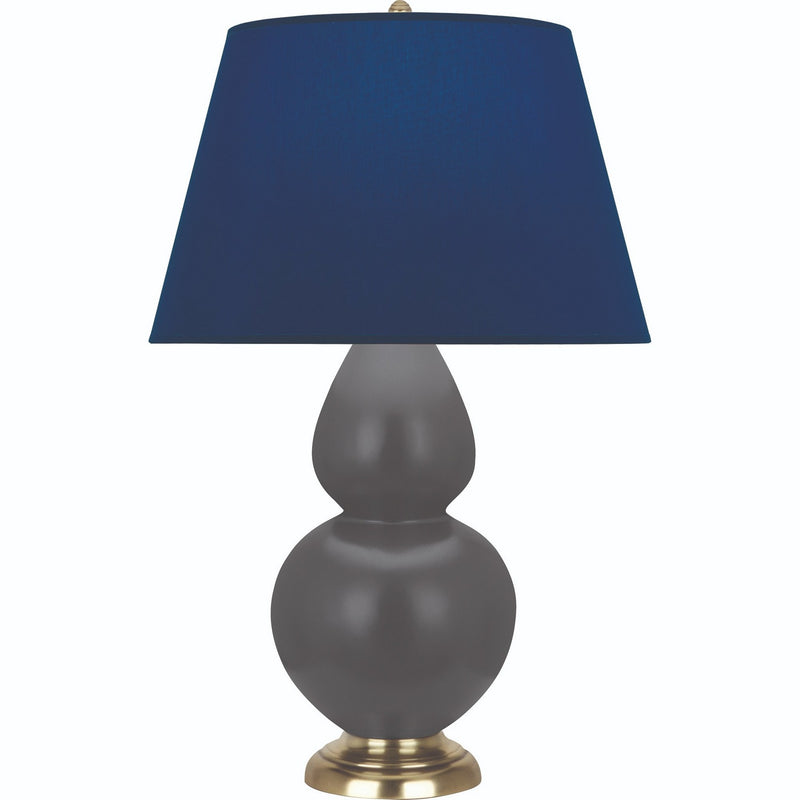 Robert Abbey MCR55N One Light Table Lamp, Matte Ash Glazed Ceramic w/Antique Natural Brass