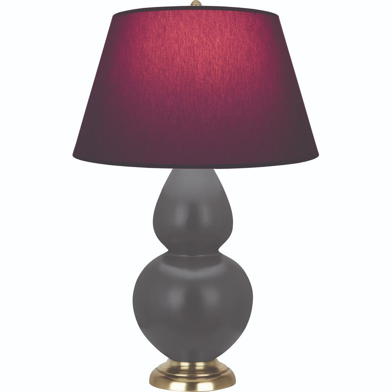Robert Abbey MCR55P One Light Table Lamp, Matte Ash Glazed Ceramic w/Antique Natural Brass