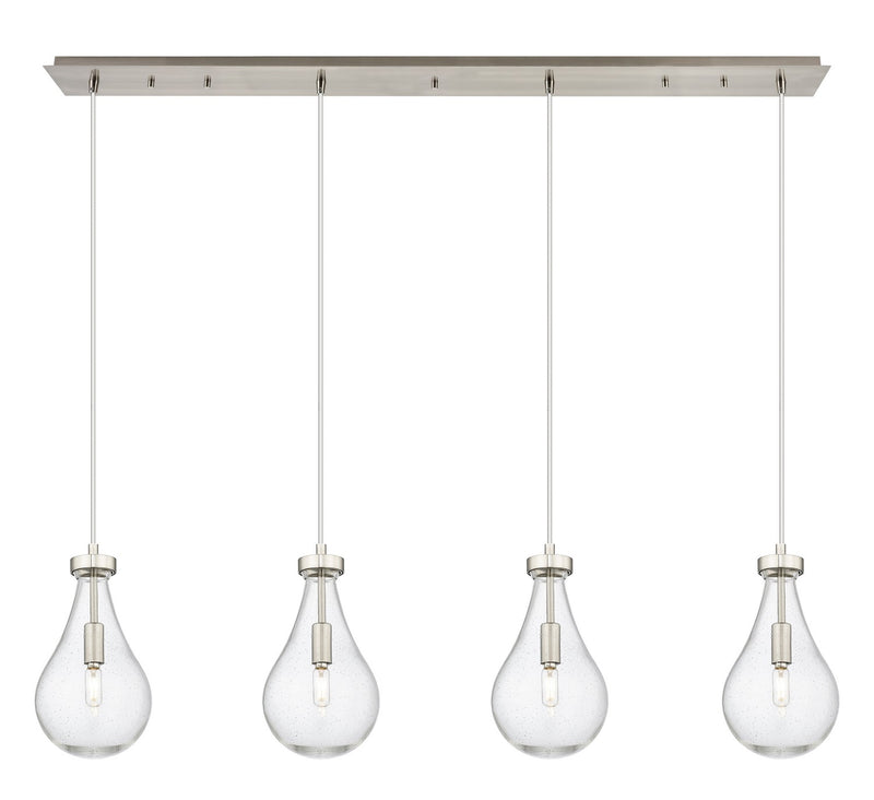 Innovations 124-451-1P-SN-G451-7SDY Four Light Linear Pendant, Brushed Satin Nickel