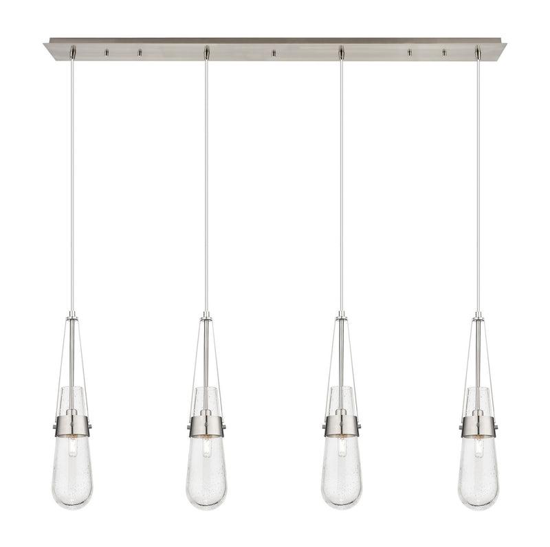 Innovations 124-452-1P-SN-G452-4SDY Four Light Linear Pendant, Brushed Satin Nickel