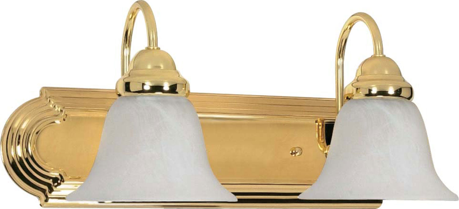 Nuvo Lighting 60-328 Two Light Vanity, Polished Brass