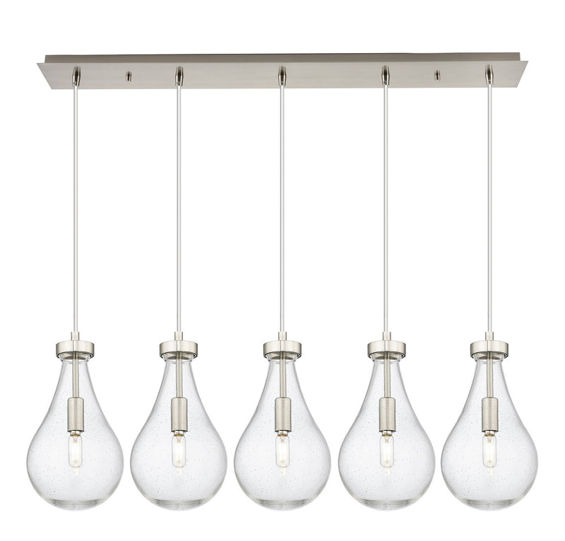 Innovations 125-451-1P-SN-G451-7SDY Five Light Linear Pendant, Brushed Satin Nickel