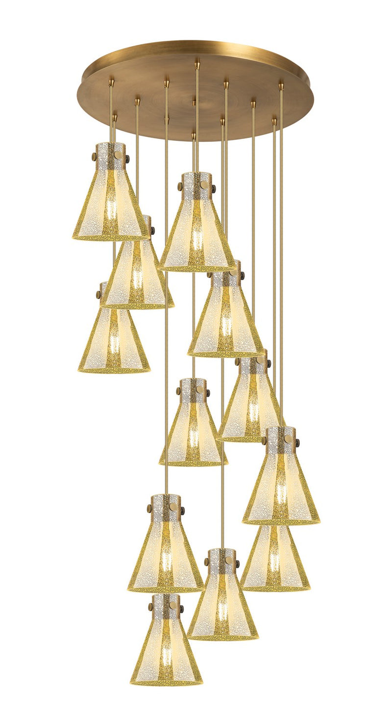 Innovations 126-410-1PS-BB-G411-8ME 12 Light Pendant, Brushed Brass