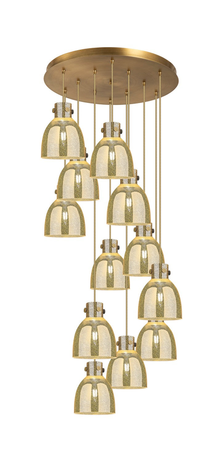 Innovations 126-410-1PS-BB-G412-8ME 12 Light Pendant, Brushed Brass