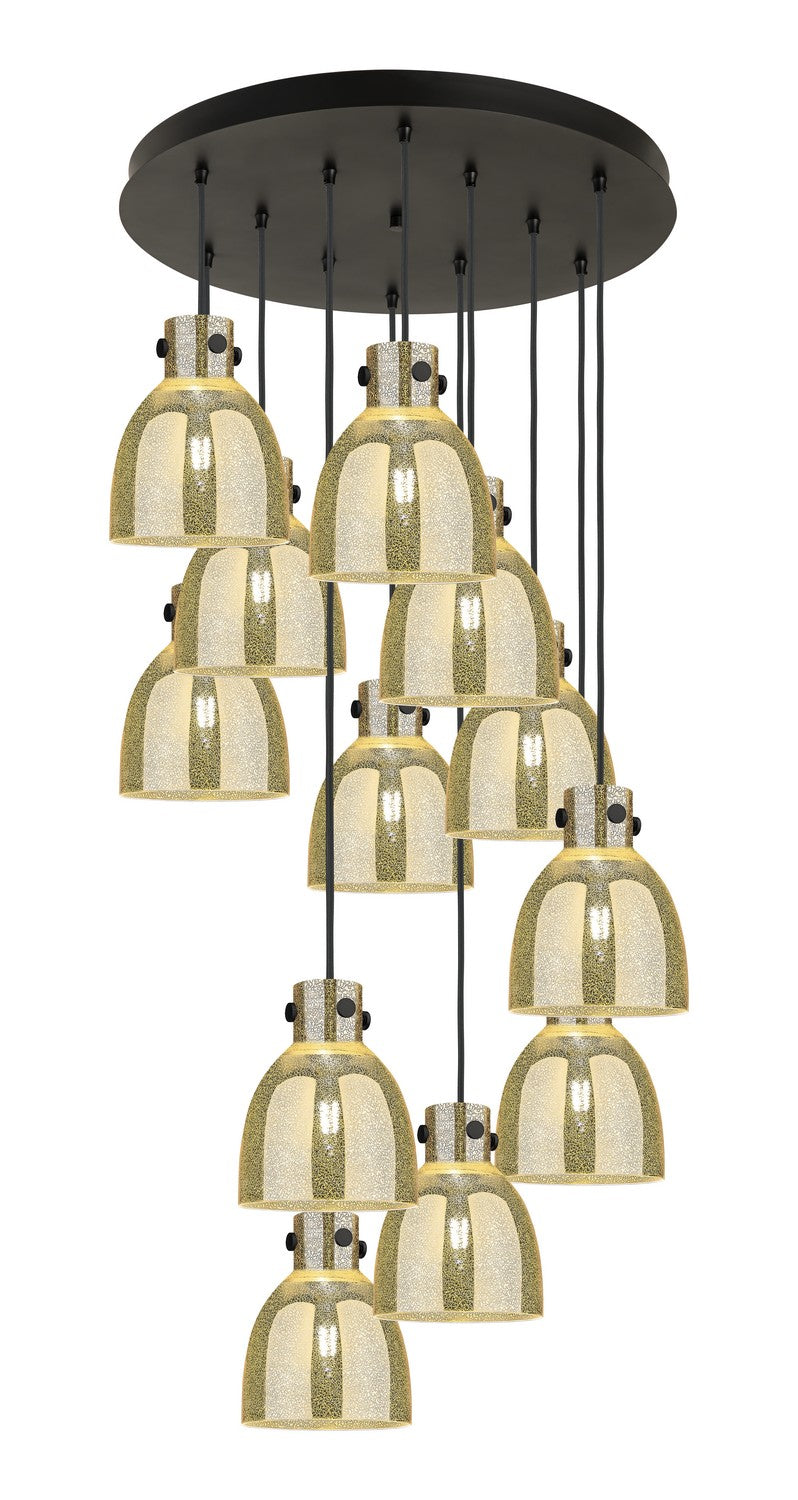 Innovations 126-410-1PS-BK-G412-8ME 12 Light Pendant, Matte Black