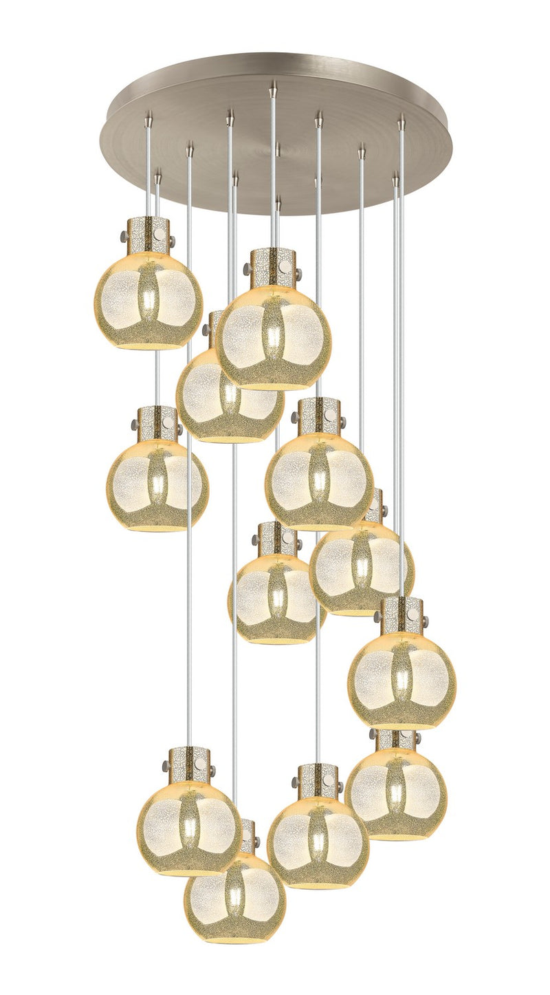 Innovations 126-410-1PS-SN-G410-8ME 12 Light Pendant, Brushed Satin Nickel