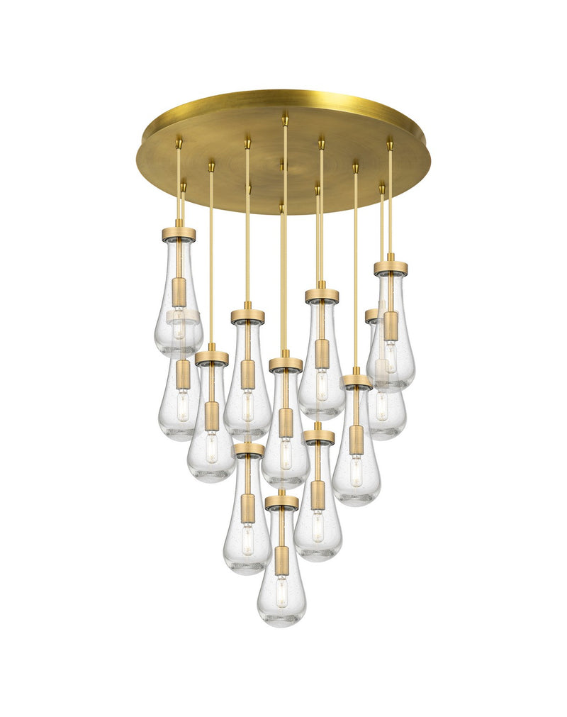 Innovations 126-451-1P-BB-G451-4SDY 12 Light Pendant, Brushed Brushed Brass