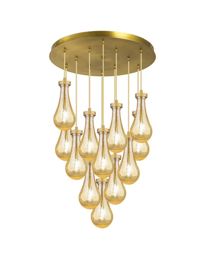Innovations 126-451-1P-BB-G451-5ME 12 Light Pendant, Brushed Brass