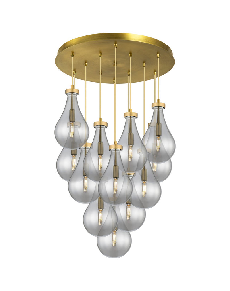 Innovations 126-451-1P-BB-G451-7SM 12 Light Pendant, Brushed Brass