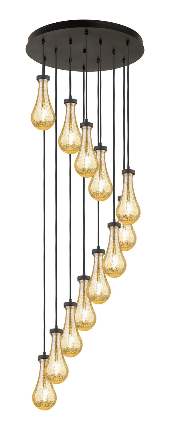 Innovations 126-451-1P-BK-G451-5ME 12 Light Pendant, Matte Black