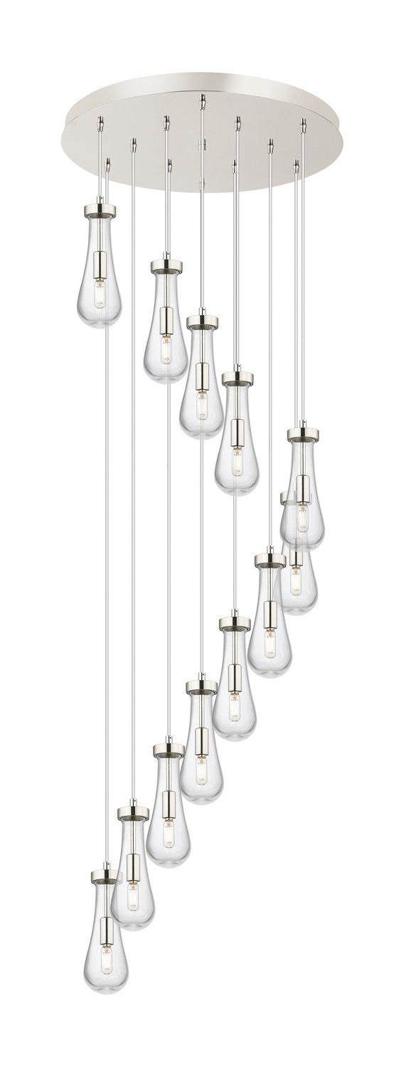 Innovations 126-451-1P-PN-G451-4CL 12 Light Pendant, Polished Nickel