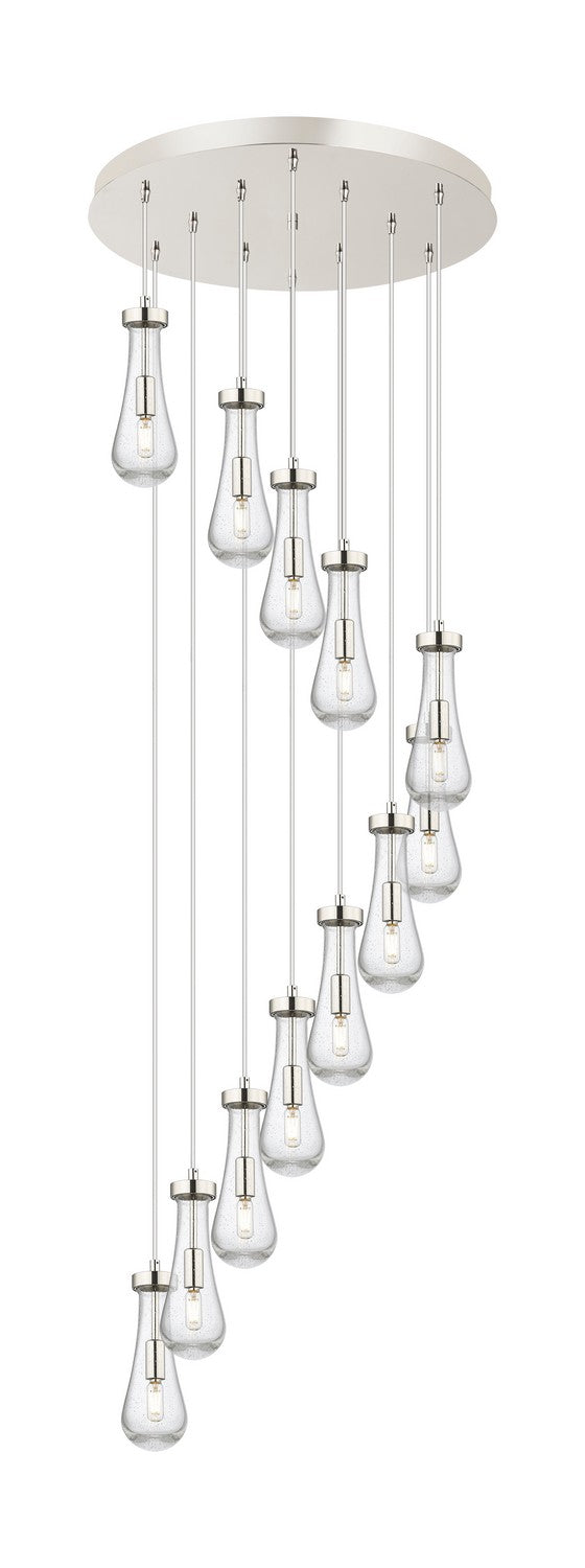 Innovations 126-451-1P-PN-G451-4SDY 12 Light Pendant, Brushed Polished Nickel