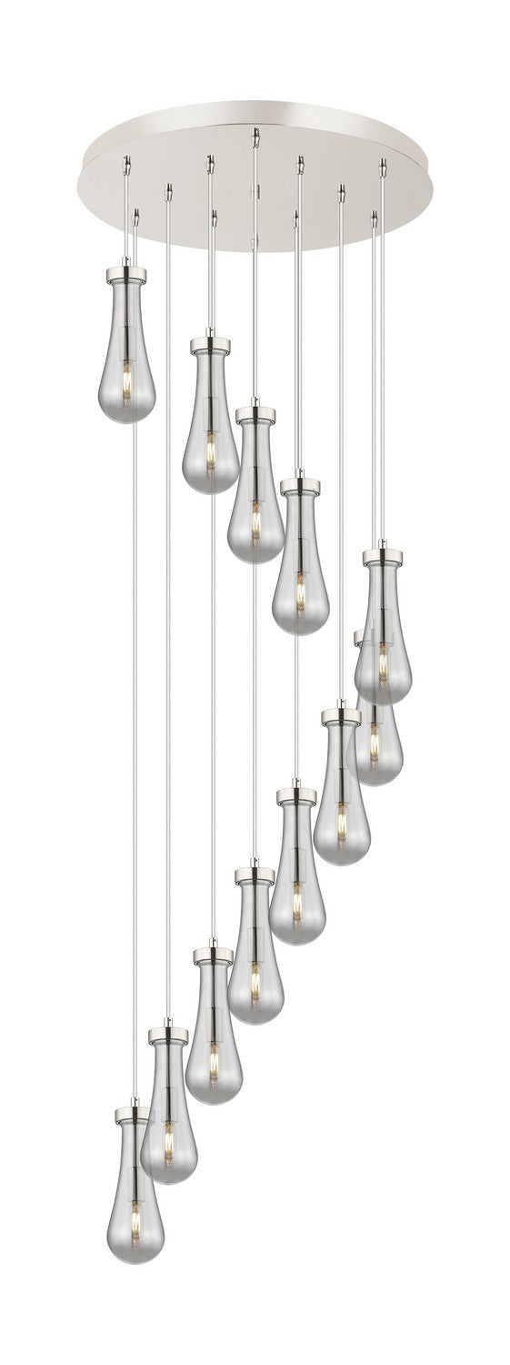 Innovations 126-451-1P-PN-G451-4SM 12 Light Pendant, Polished Nickel