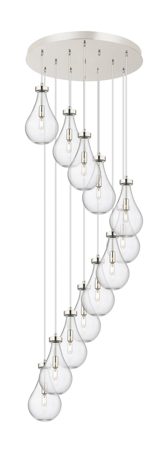 Innovations 126-451-1P-PN-G451-7CL 12 Light Pendant, Polished Nickel