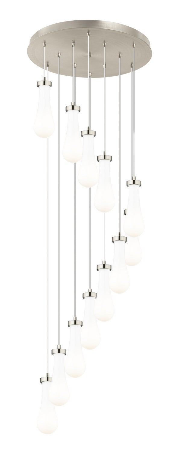 Innovations 126-451-1P-SN-G451-4GWH 12 Light Pendant, Brushed Satin Nickel