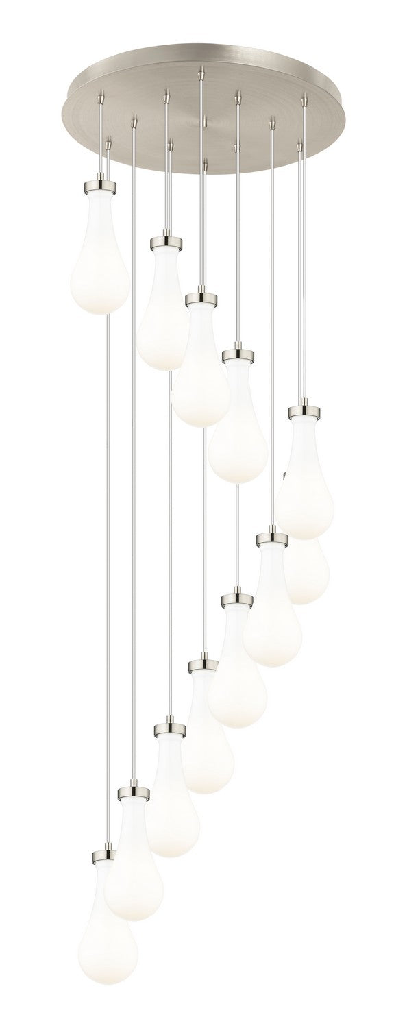 Innovations 126-451-1P-SN-G451-5GWH 12 Light Pendant, Brushed Satin Nickel