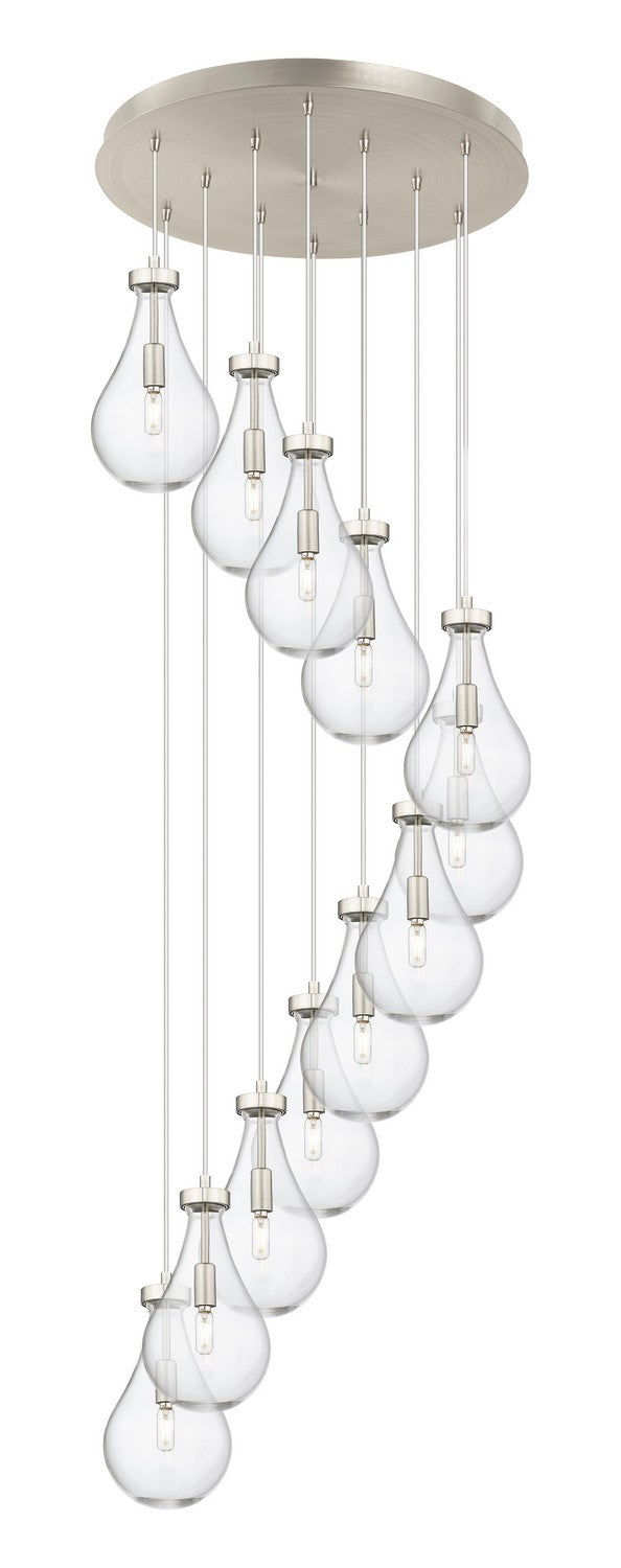 Innovations 126-451-1P-SN-G451-7CL 12 Light Pendant, Brushed Satin Nickel