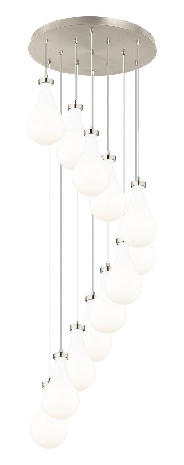 Innovations 126-451-1P-SN-G451-7GWH 12 Light Pendant, Brushed Satin Nickel