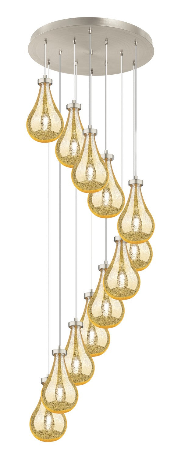 Innovations 126-451-1P-SN-G451-7ME 12 Light Pendant, Brushed Satin Nickel