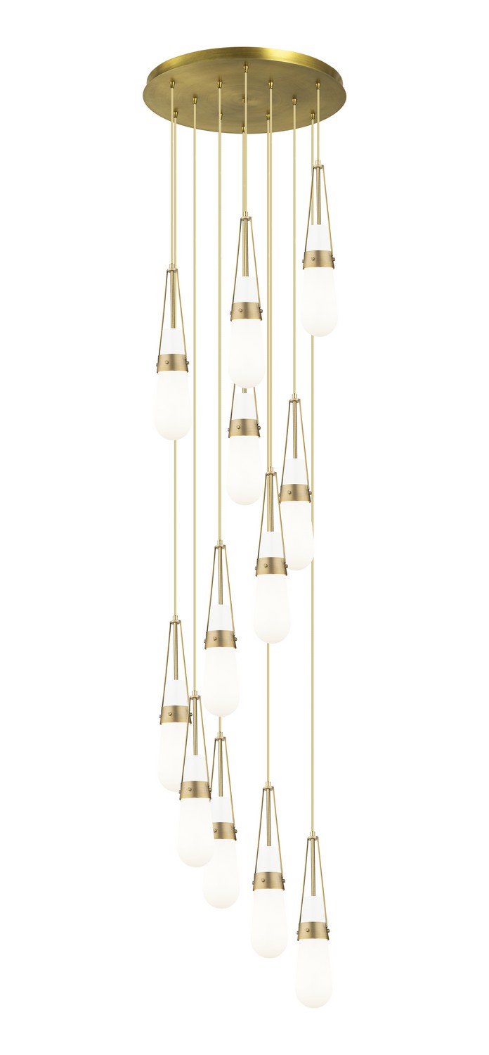 Innovations 126-452-1P-BB-G452-4GWH 12 Light Pendant, Brushed Brass