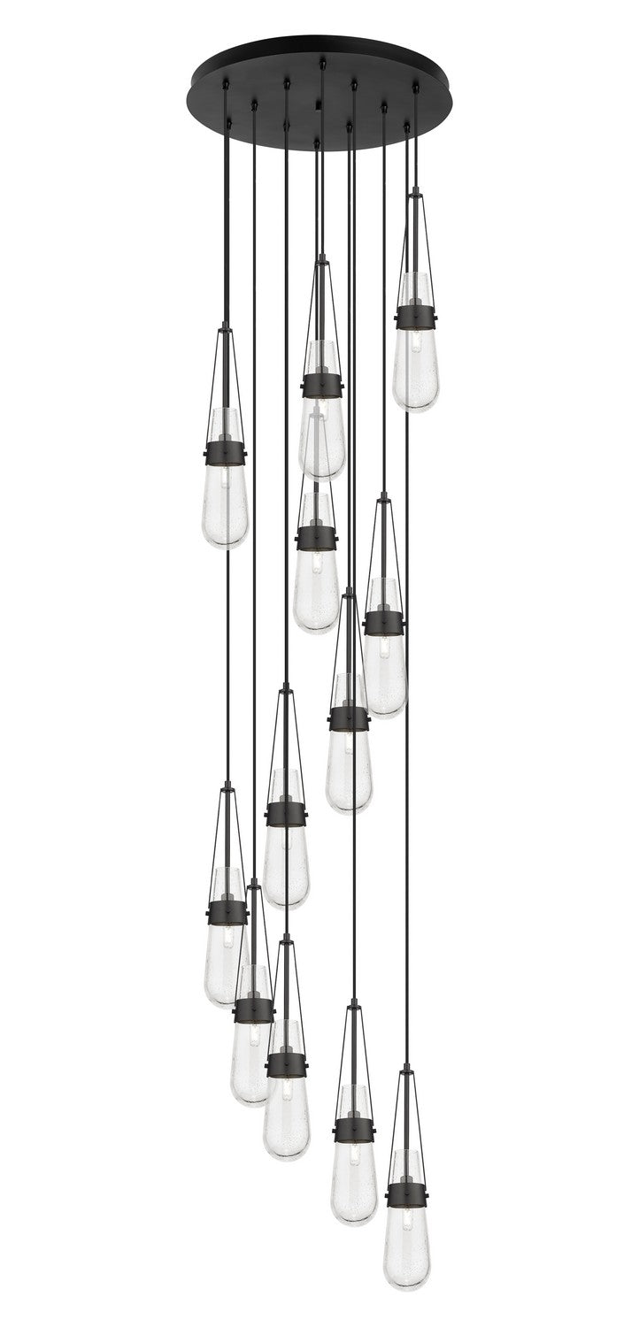 Innovations 126-452-1P-BK-G452-4SDY 12 Light Pendant, Matte Black