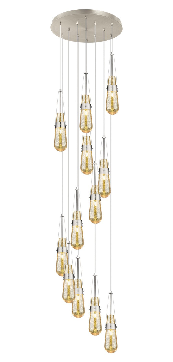 Innovations 126-452-1P-SN-G452-4ME 12 Light Pendant, Brushed Satin Nickel