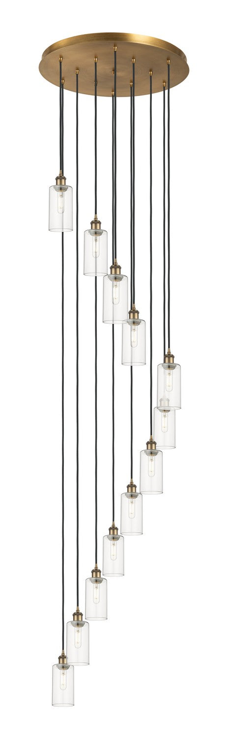 Innovations 126B-12P-BB-G434-7CL 12 Light Pendant, Brushed Brass