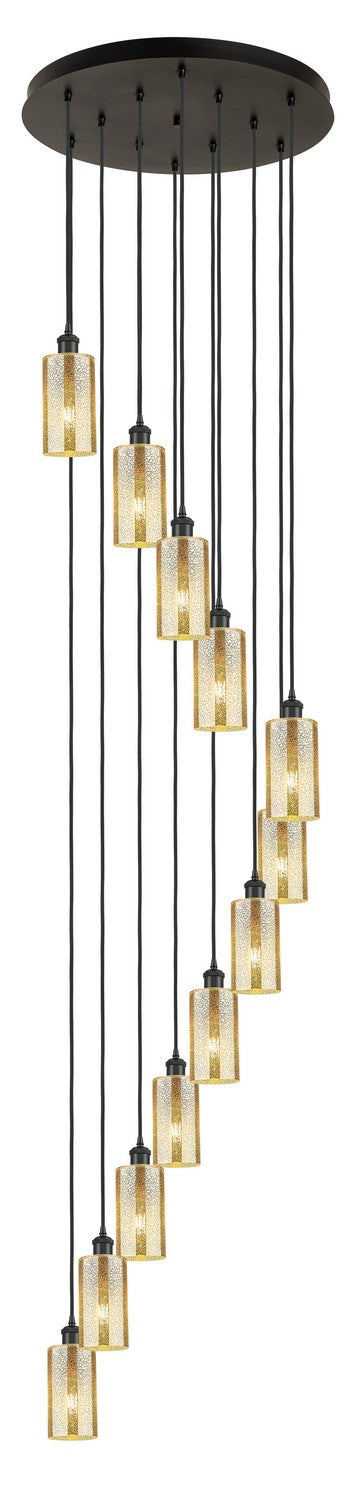 Innovations 126B-12P-BK-G434-7ME 12 Light Pendant, Matte Black