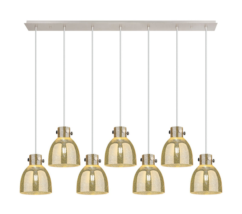Innovations 127-410-1PS-PN-G412-8ME Seven Light Linear Pendant, Polished Nickel