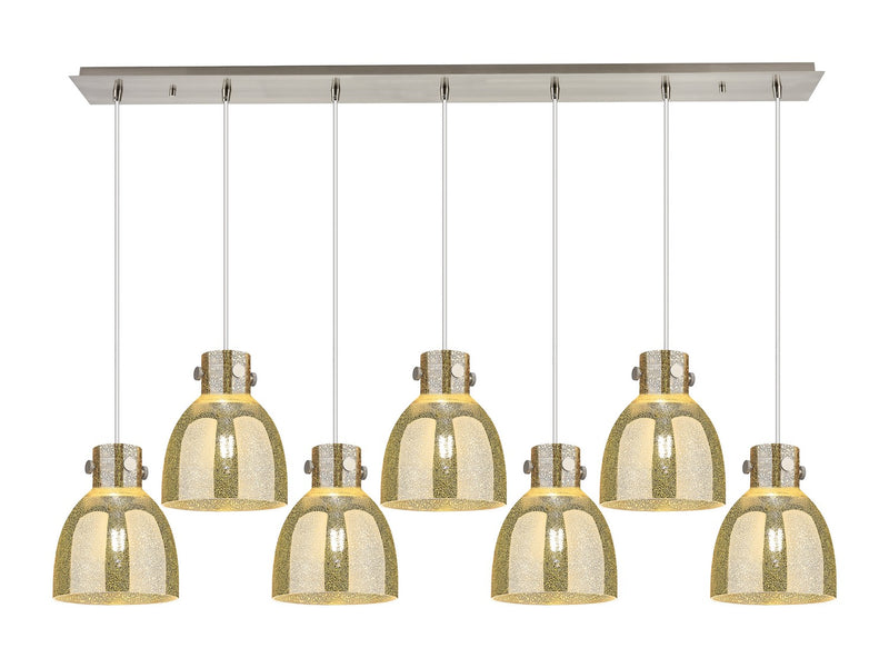 Innovations 127-410-1PS-SN-G412-8ME Seven Light Linear Pendant, Brushed Satin Nickel