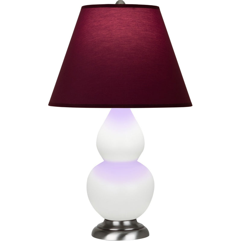 Robert Abbey MDY12P One Light Accent Lamp, Matte Daisy Glazed Ceramic w/Antique Silver