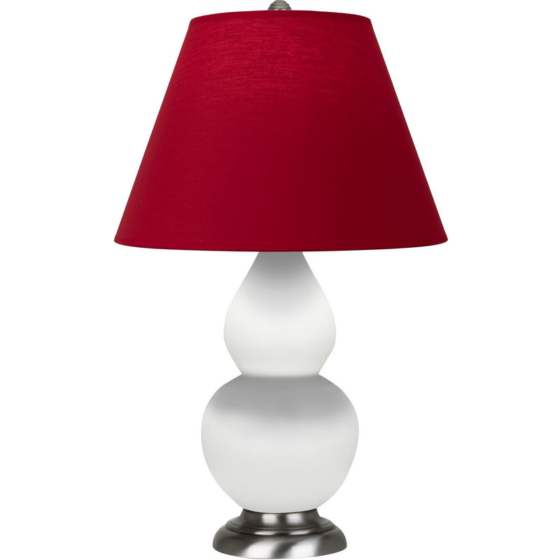 Robert Abbey MDY12R One Light Accent Lamp, Matte Daisy Glazed Ceramic w/Antique Silver