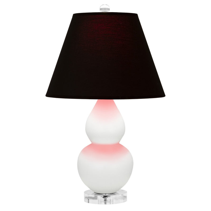 Robert Abbey MDY13K One Light Accent Lamp, Matte Daisy Glazed Ceramic w/Lucite
