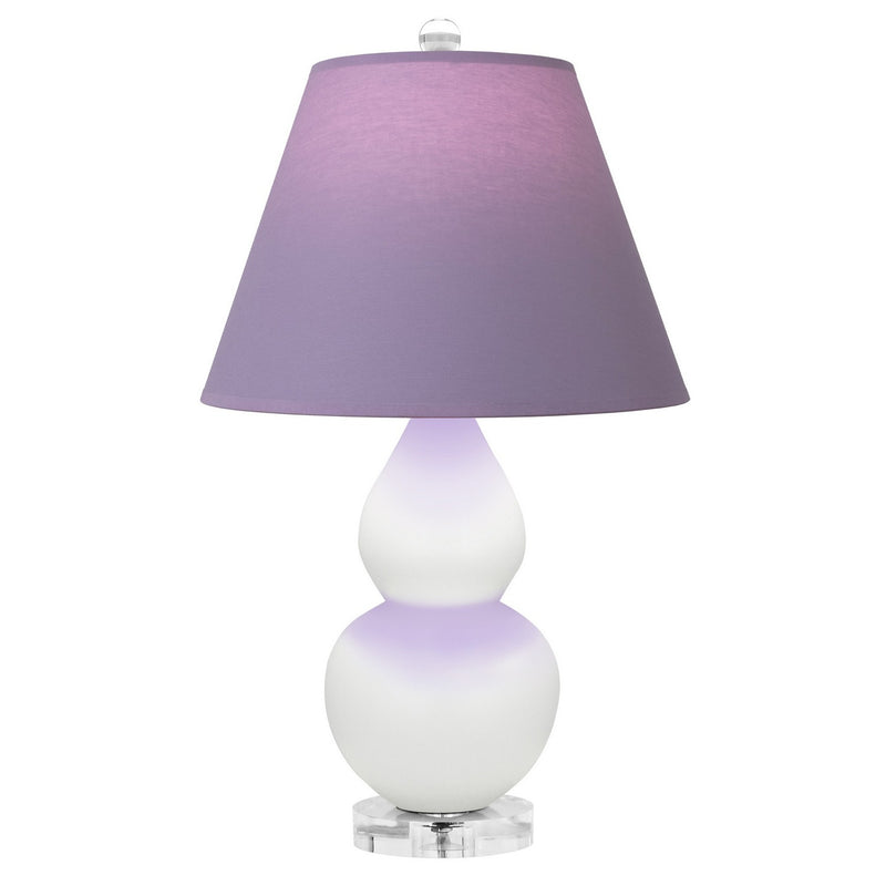 Robert Abbey MDY13L One Light Accent Lamp, Matte Daisy Glazed Ceramic w/Lucite