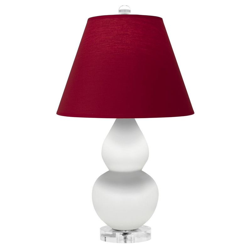 Robert Abbey MDY13R One Light Accent Lamp, Matte Daisy Glazed Ceramic w/Lucite