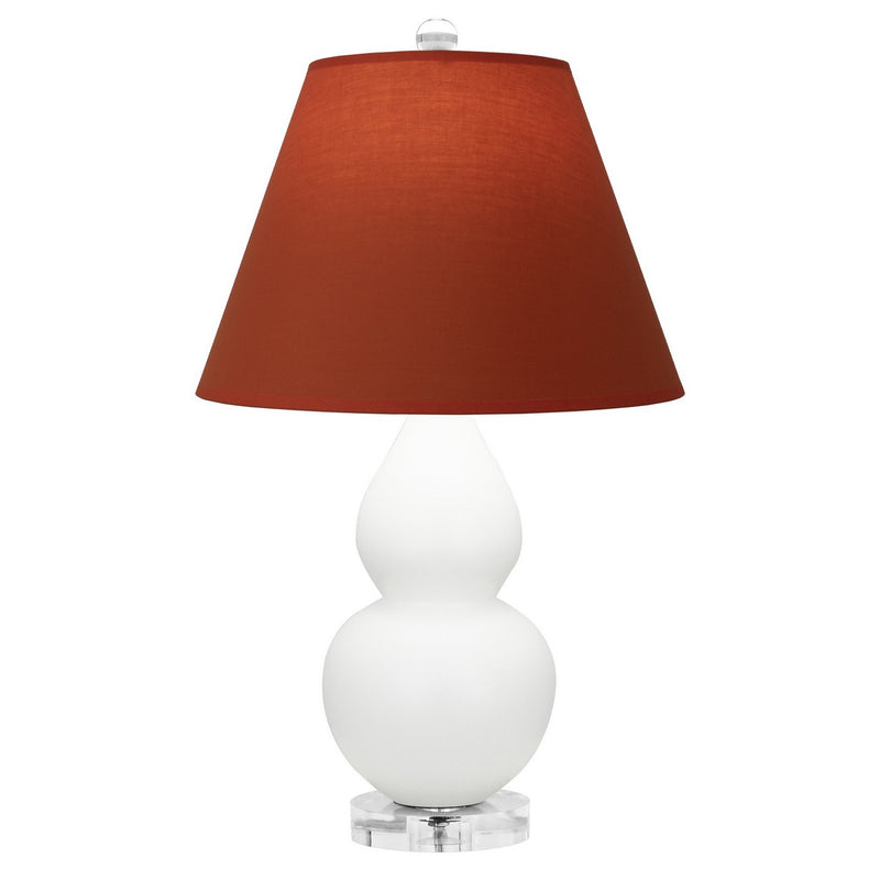 Robert Abbey MDY13T One Light Accent Lamp, Matte Daisy Glazed Ceramic w/Lucite