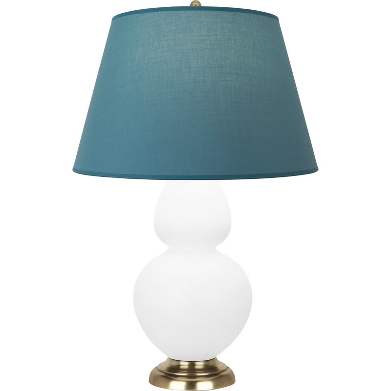 Robert Abbey MDY20B One Light Table Lamp, Matte Daisy Glazed Ceramic w/Antique Natural Brass