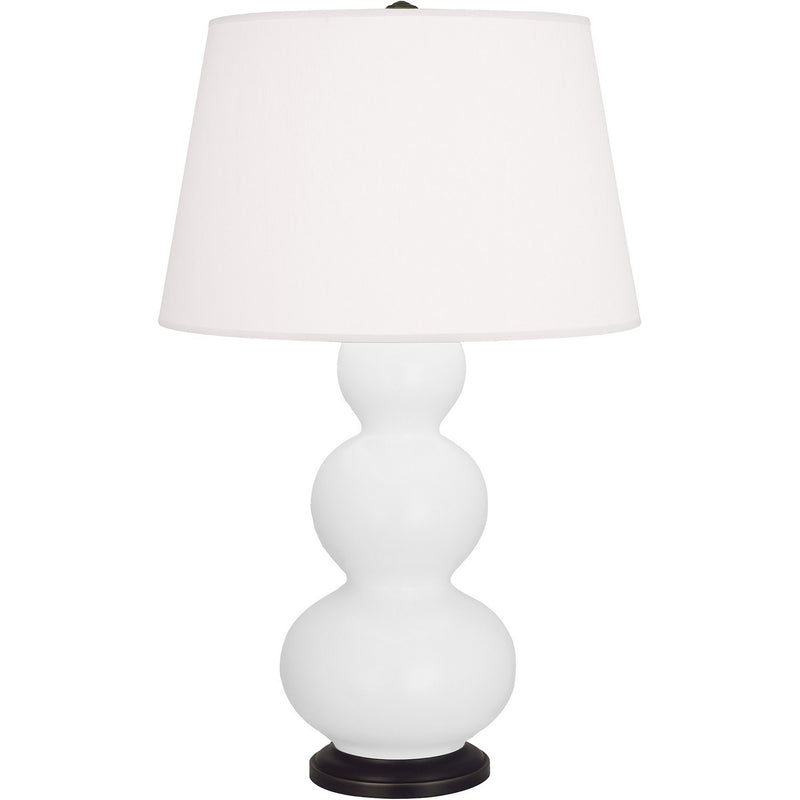Robert Abbey MDY41 One Light Table Lamp, Matte Daisy Glazed Ceramic w/Deep Patina Bronze