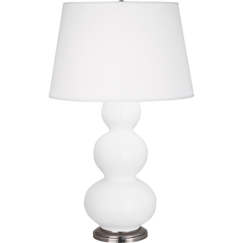 Robert Abbey MDY42 One Light Table Lamp, Matte Daisy Glazed Ceramic w/Antique Silver
