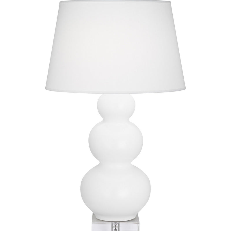 Robert Abbey MDY43 One Light Table Lamp, Matte Daisy Glazed Ceramic w/Lucite