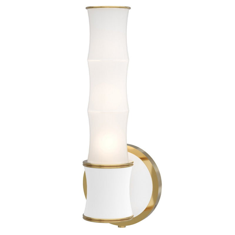 Robert Abbey MDY68 One Light Wall Sconce, Matte Daisy w/Modern Brass