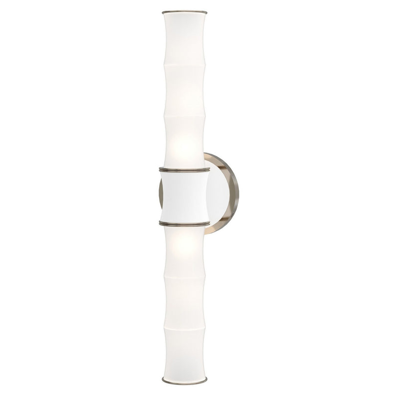 Robert Abbey MDY84 Two Light Wall Sconce, Matte Daisy w/Polished Nickel