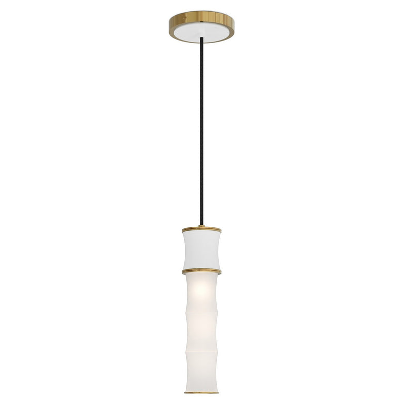 Robert Abbey MDY85 One Light Pendant, Matte Daisy w/Modern Brass