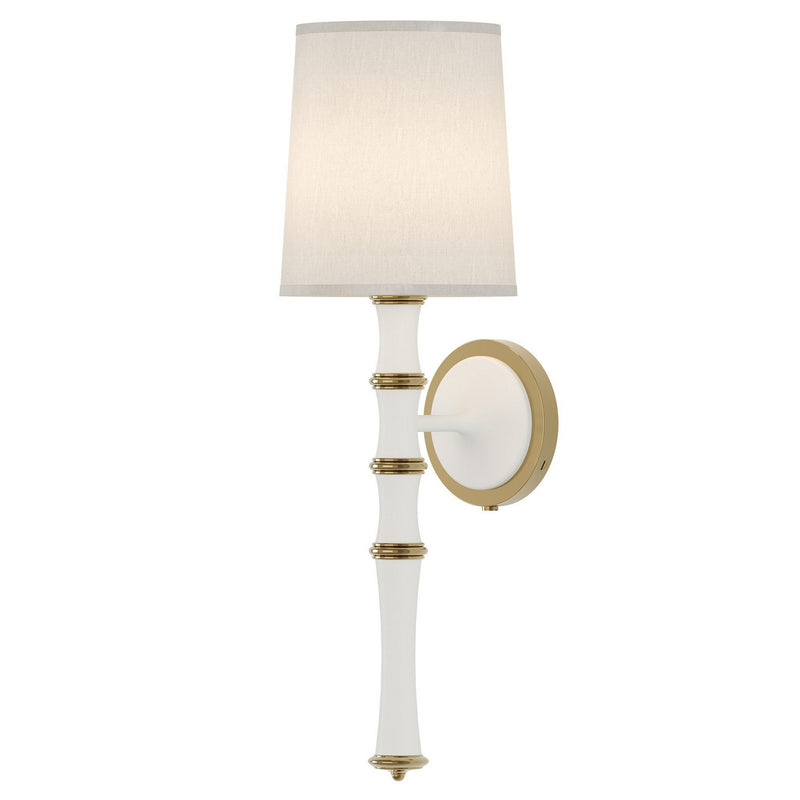 Robert Abbey MDY87 One Light Wall Sconce, Matte Daisy w/Modern Brass